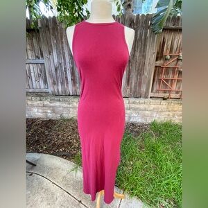 Lululemon burgundy Sleeveless maxi Dress casual minimalist Small